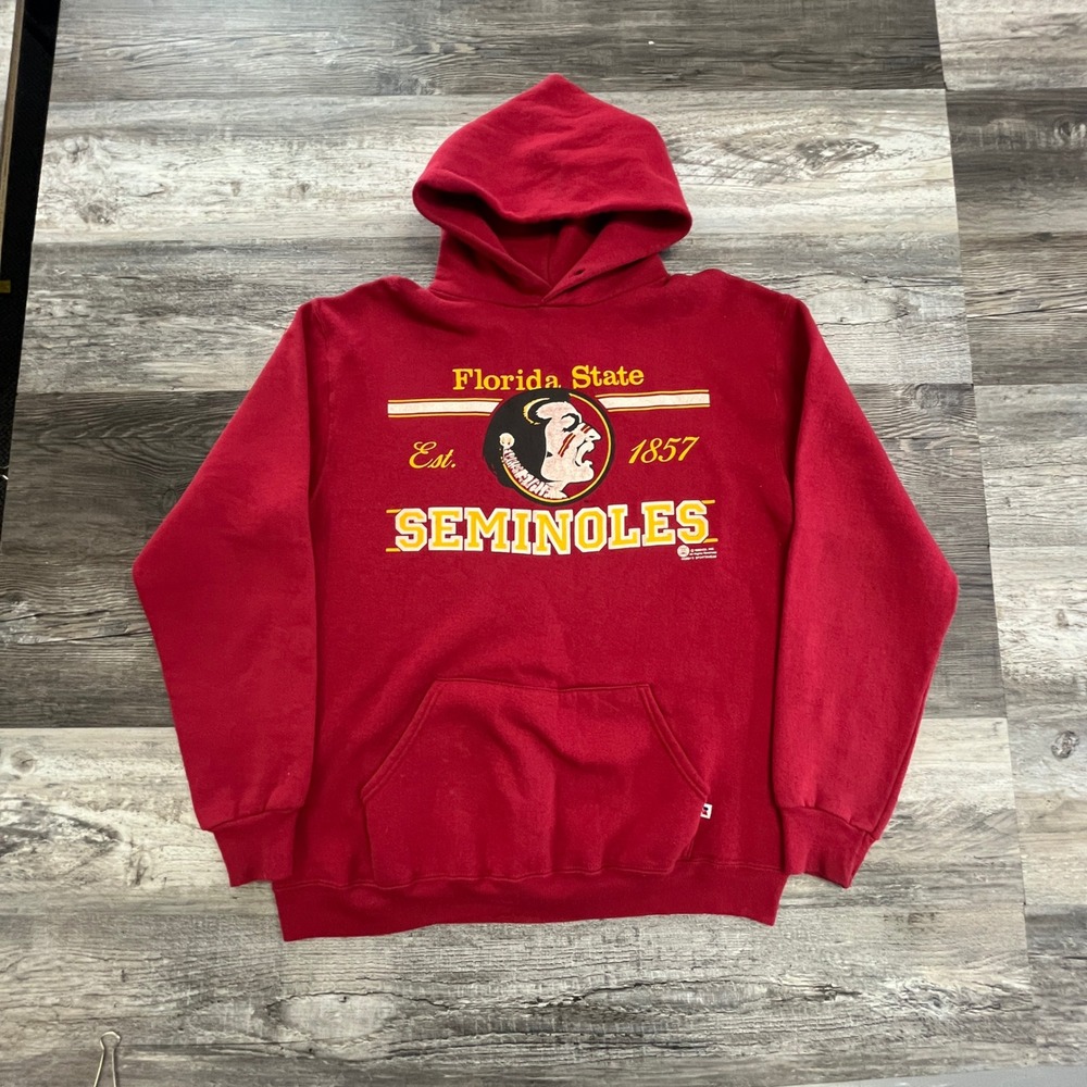 Vintage Russell‎ Athletic Florida State Seminoles Hoodie Sweatshirt 80s Mens L